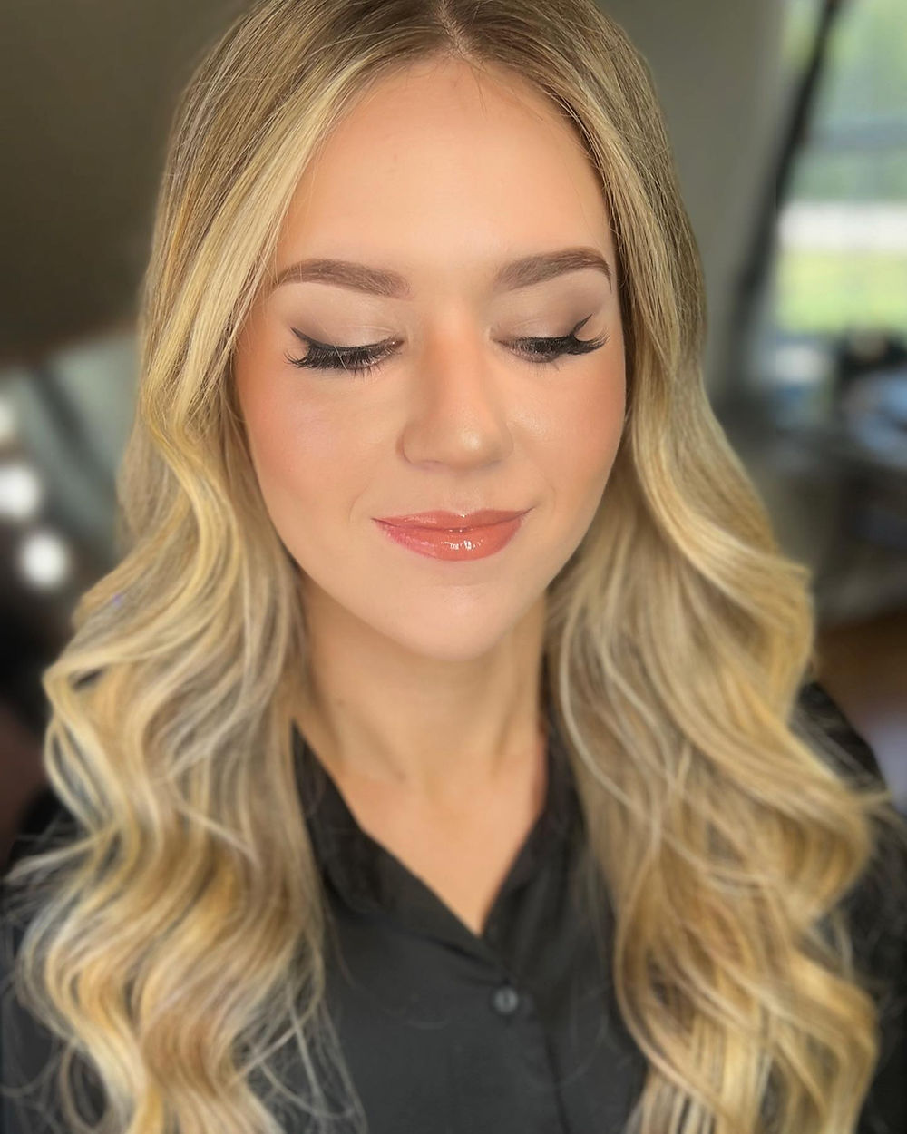 Bridal natural glam on Nashville wedding client