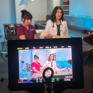 On-Set TV Commercial shoot Hair and Makeup