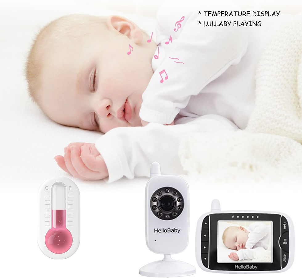 Thumbnail: HelloBaby - Video Baby Monitor with Night Vision, Temperature