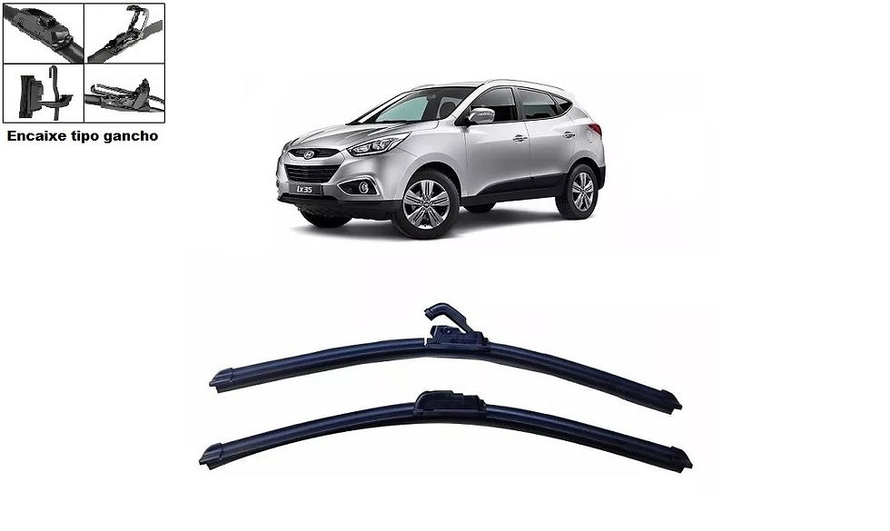 Kit Palheta Limpador Parabrisa Para-brisa Dianteiro Hyundai IX-35 2010 à 2018