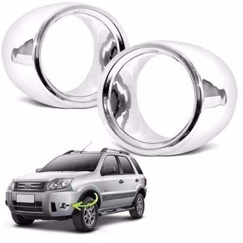 Aplique Cromado Moldura do Farol Auxiliar de Milha Ford Ecosport 2008 à 2012