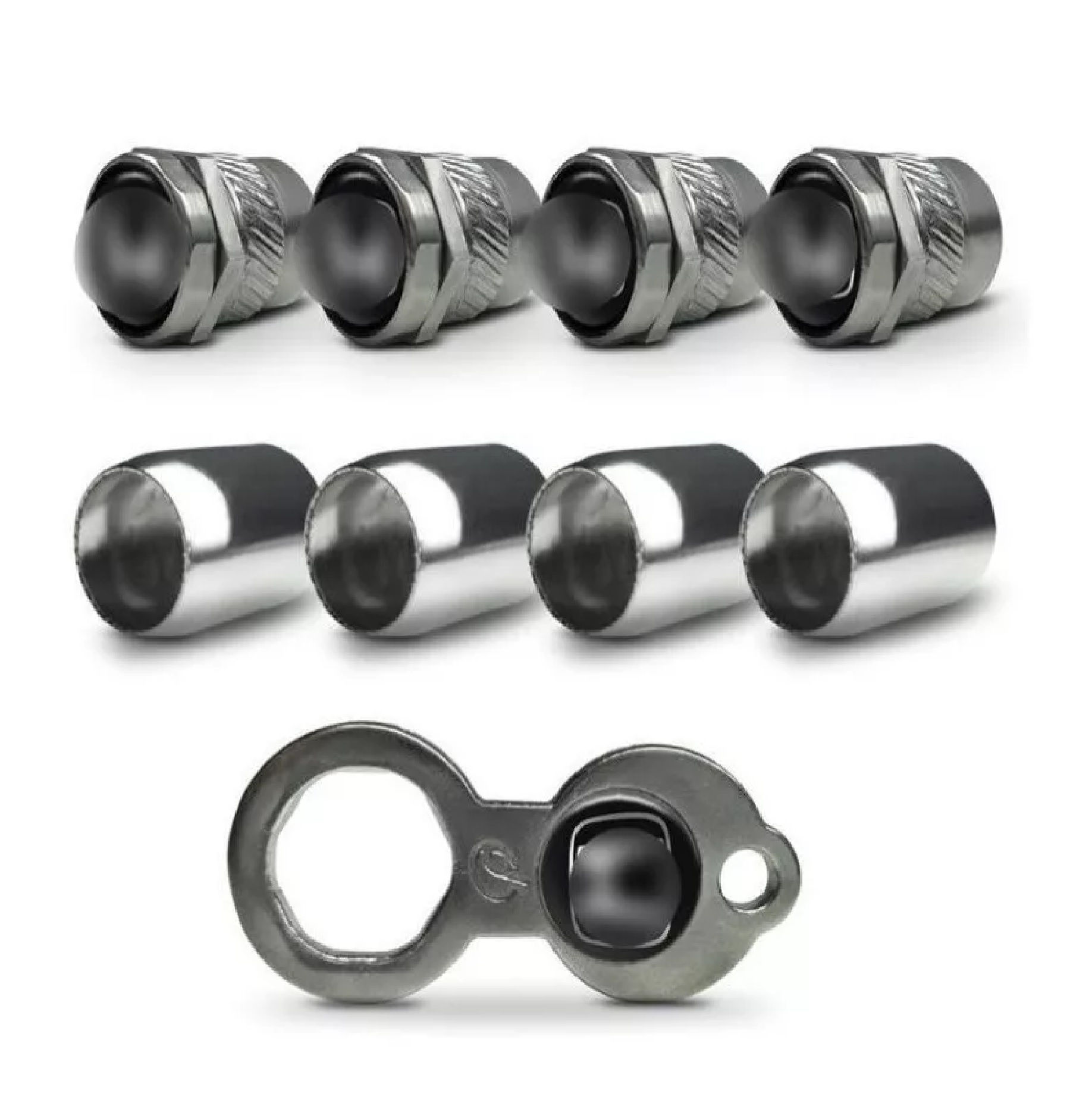 Bico Tampa Pino de Válvula Antifurto Cromado Para Roda Emblema Honda