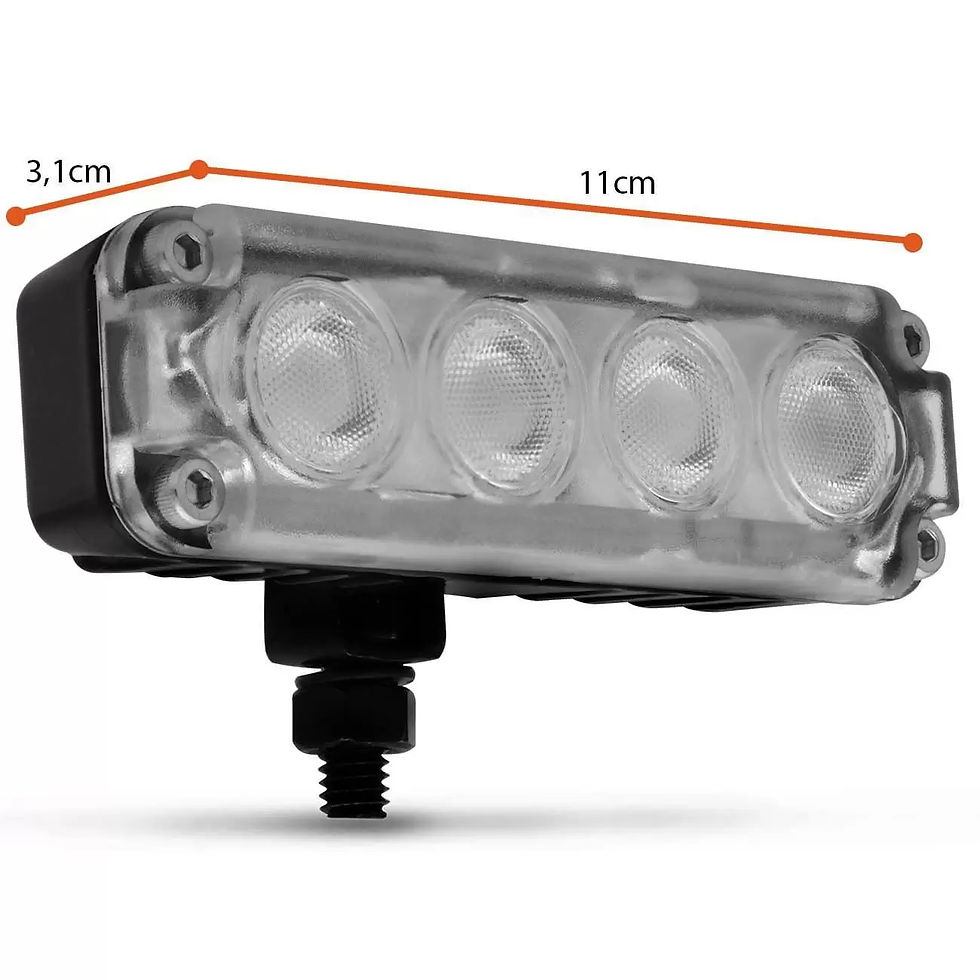 Miniatura: Farol Slim Strobo Estrobo Safetycar Luz Milha Power Led Super Branco Par