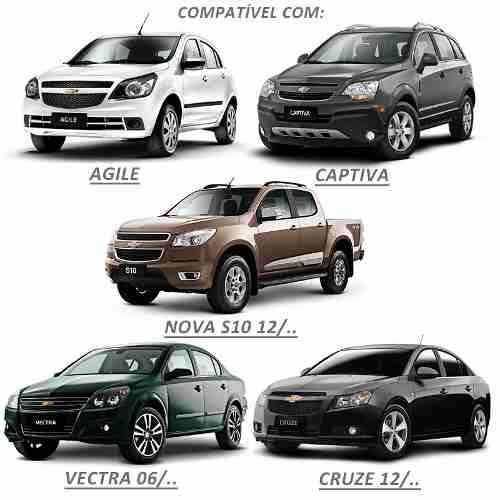 Miniatura: Aplique Cromado Maçaneta Chevrolet S10 Vectra Cruze Agile Captiva Sonic Tracker