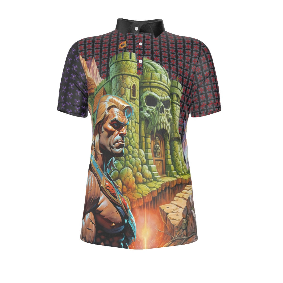 Grey Skull Legendary Warriors Sports Polo