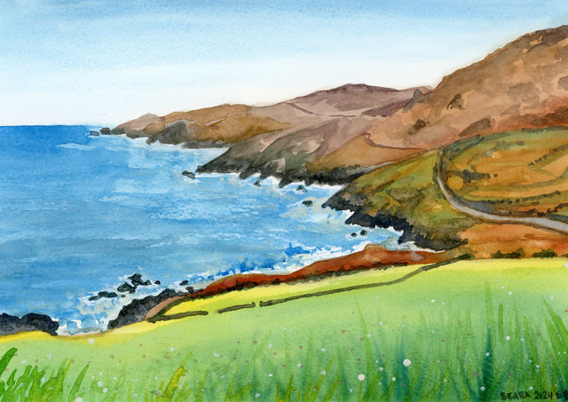 ireland, irish art, county cork, beara, eyeries, allihies, watercolour, wild atlantic way
