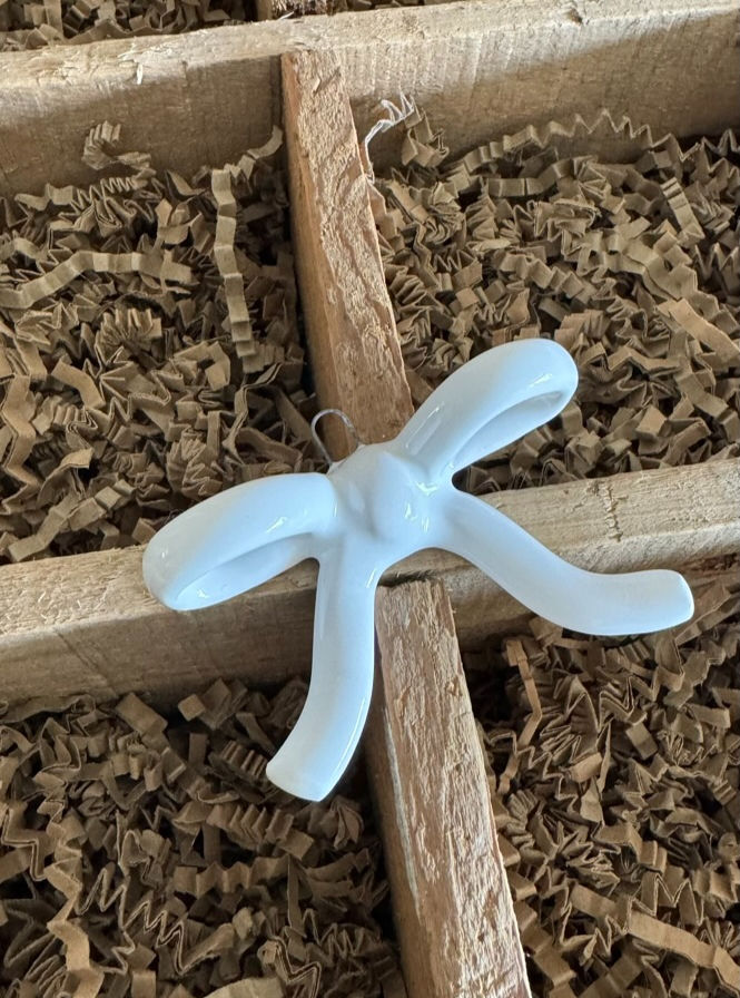 Noeud blanc en céramique pour décorer sa maison