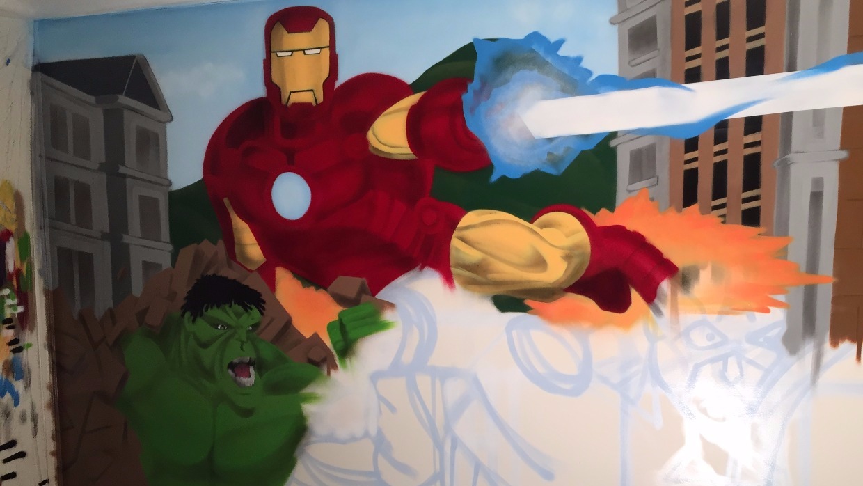 Avengers Kids Bedroom Murals Street Art Urban Art