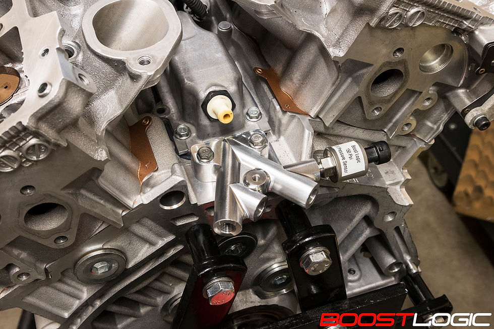 Thumbnail: Boost Logic R35 GTR Billet Oil Distribution Block