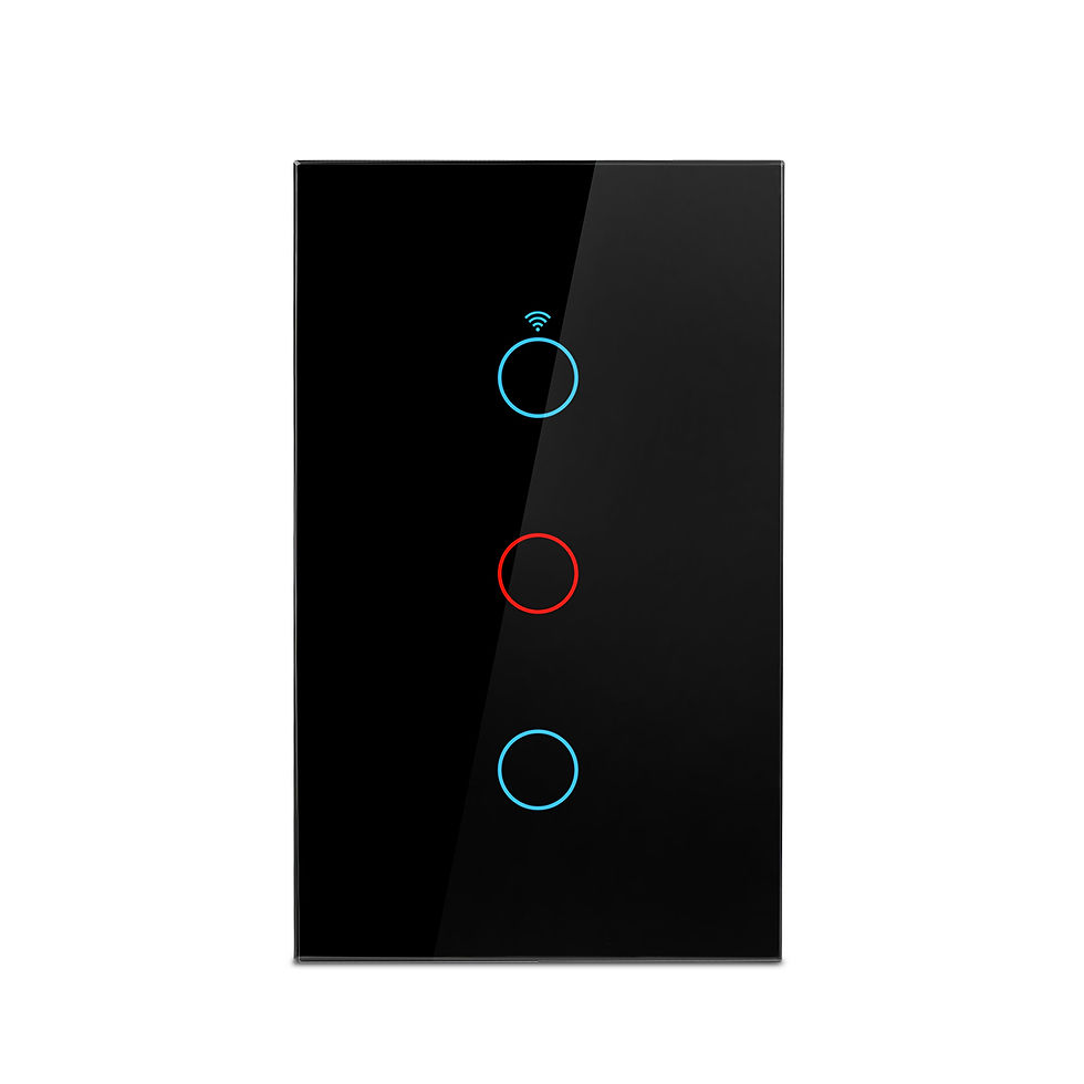 Thumbnail: US WiFi Smart Wall Switch Touch Sensor LED Light Switches RF433 1/2/3/4 Gang Wor