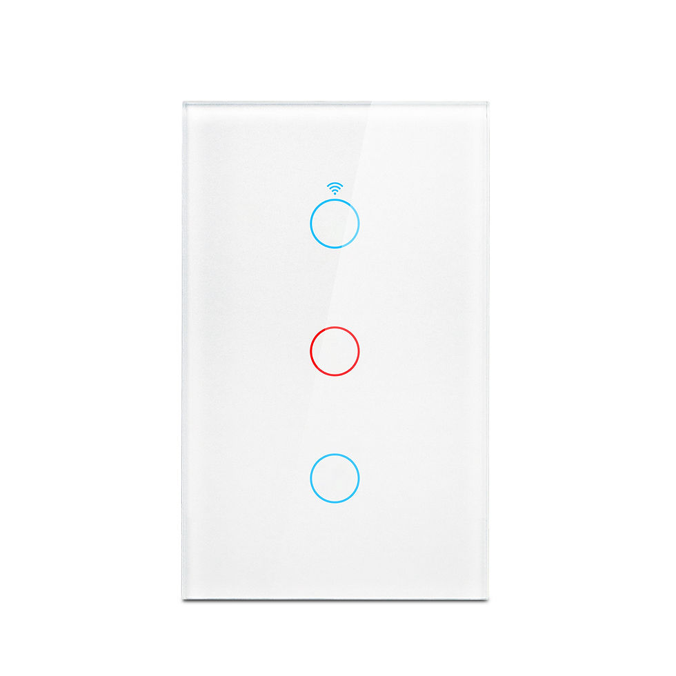 Thumbnail: US WiFi Smart Wall Switch Touch Sensor LED Light Switches RF433 1/2/3/4 Gang Wor