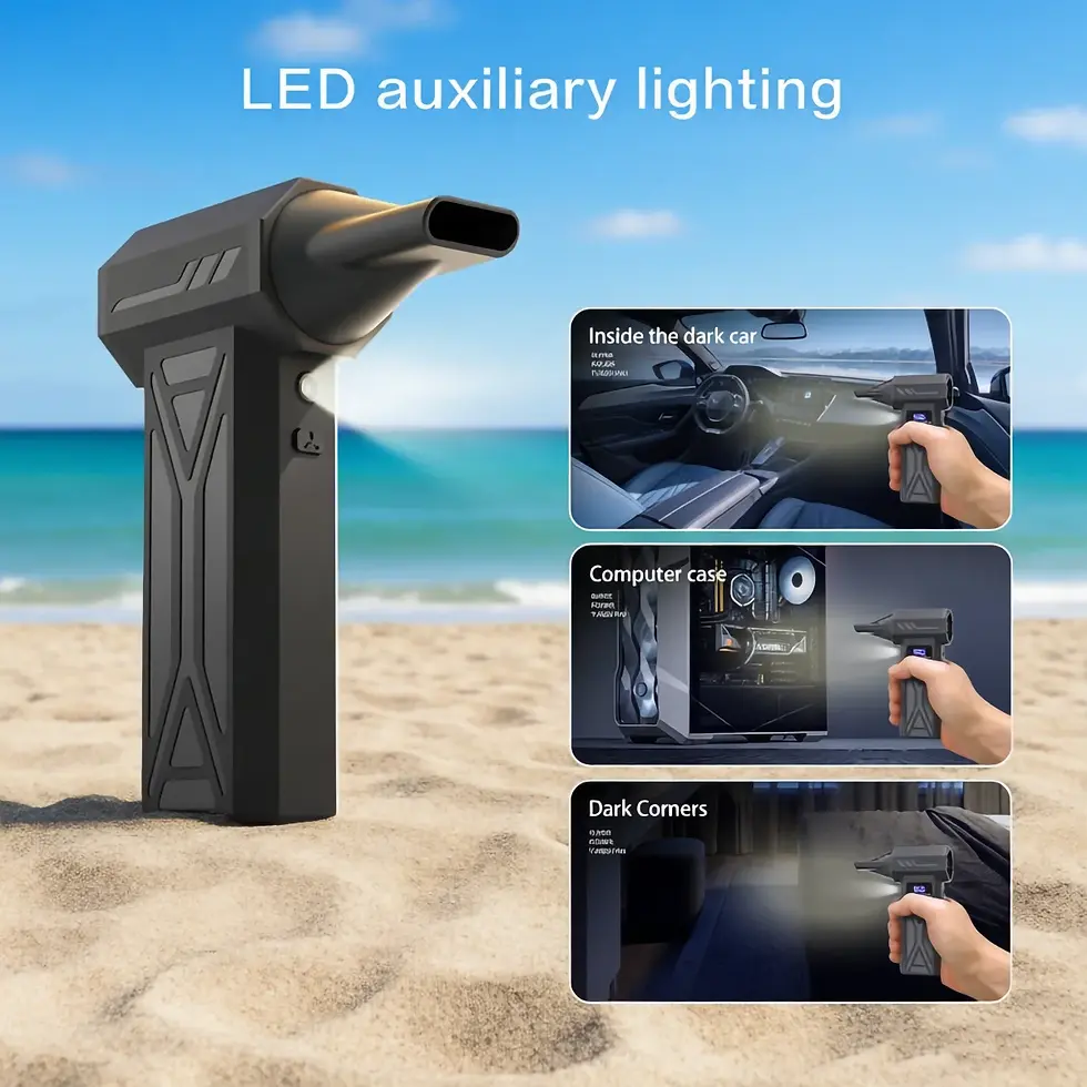 Thumbnail: Powerful Air Blower 110000Rpm 4 Gear Adjustable Turbo Jet Blower With Led Light 