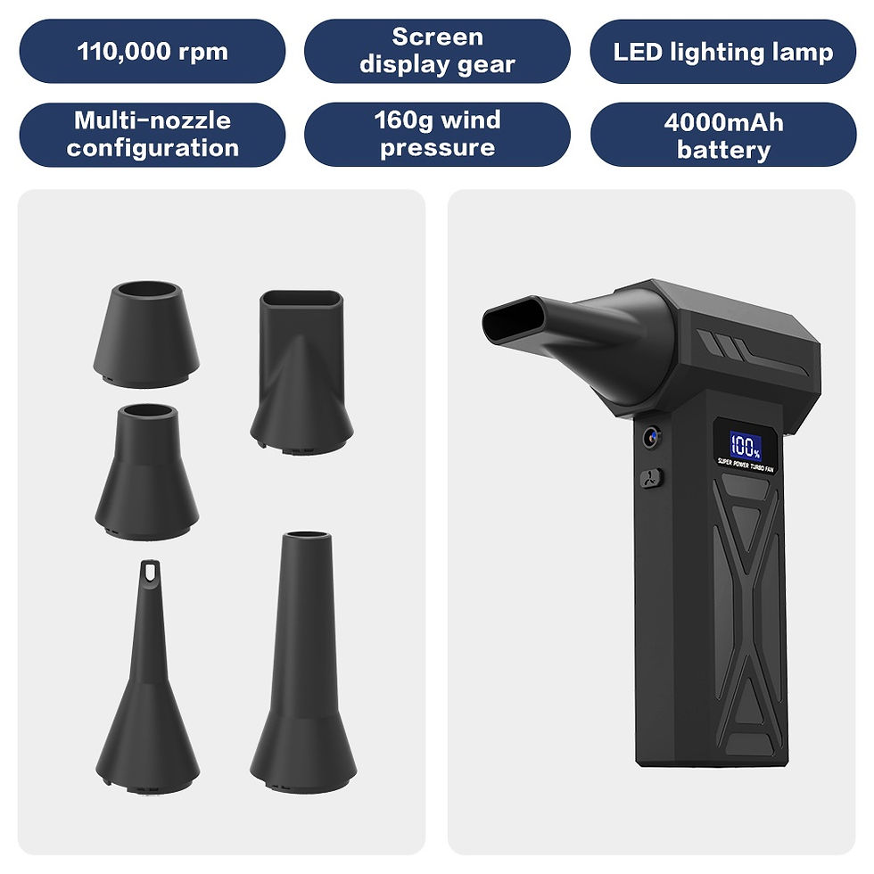 Thumbnail: Powerful Air Blower 110000Rpm 4 Gear Adjustable Turbo Jet Blower With Led Light 