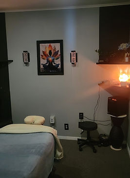 Relaxing massage treatment room at RMT & Wellness Toledo