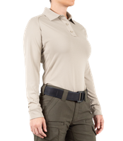 Thumbnail: Women's Performance Long Sleeve Polo with Left Chest Logo