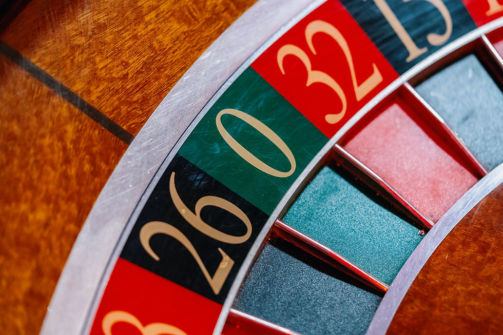 detail cilinder van de roulette tafel