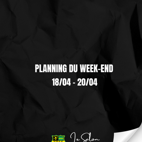 🗓️ Planning du week-end