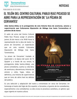 actuación de la actriz y creadora escénica gaditana Aida Santos-Allely en Torremolinos el 26 de marzo del 2026