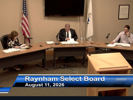 Raynham Select Board and Planning Board Joint Meeting 08/11/2026