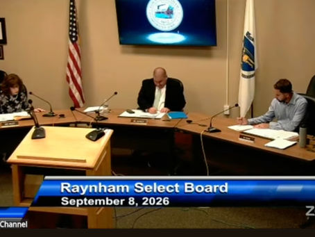 Raynham Select Board 09/08/2026