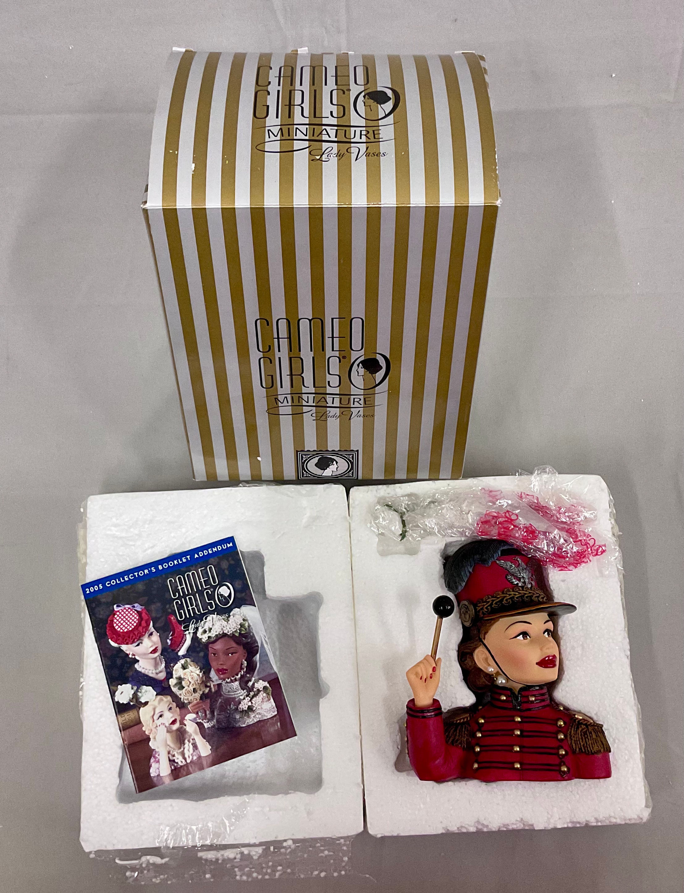 2005 Cameo Girls Miniature Martina 1949 “Drum Majorette” Head Vase