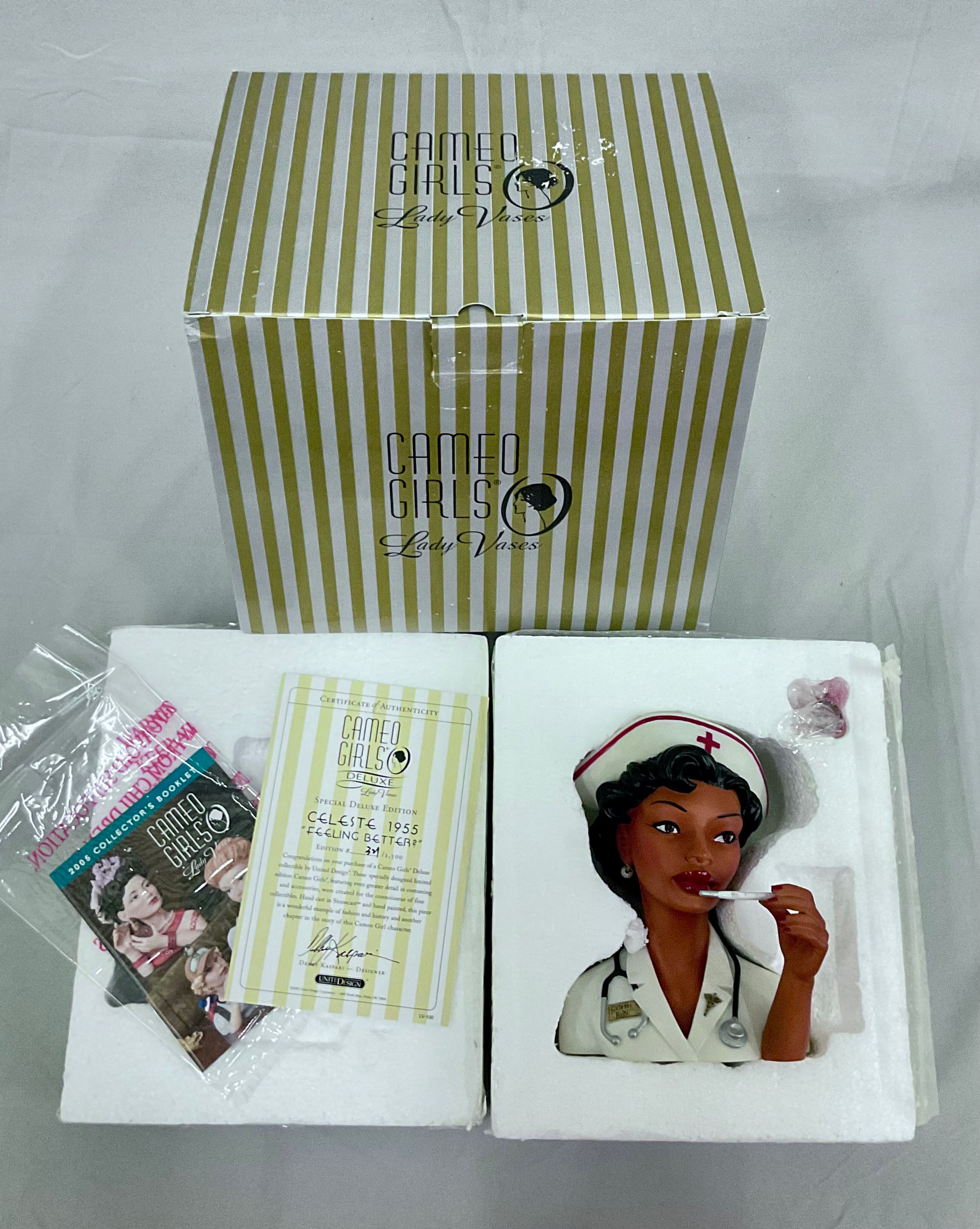 2005 Cameo Girls Celeste 1955 “Feeling Better?” Head Vase