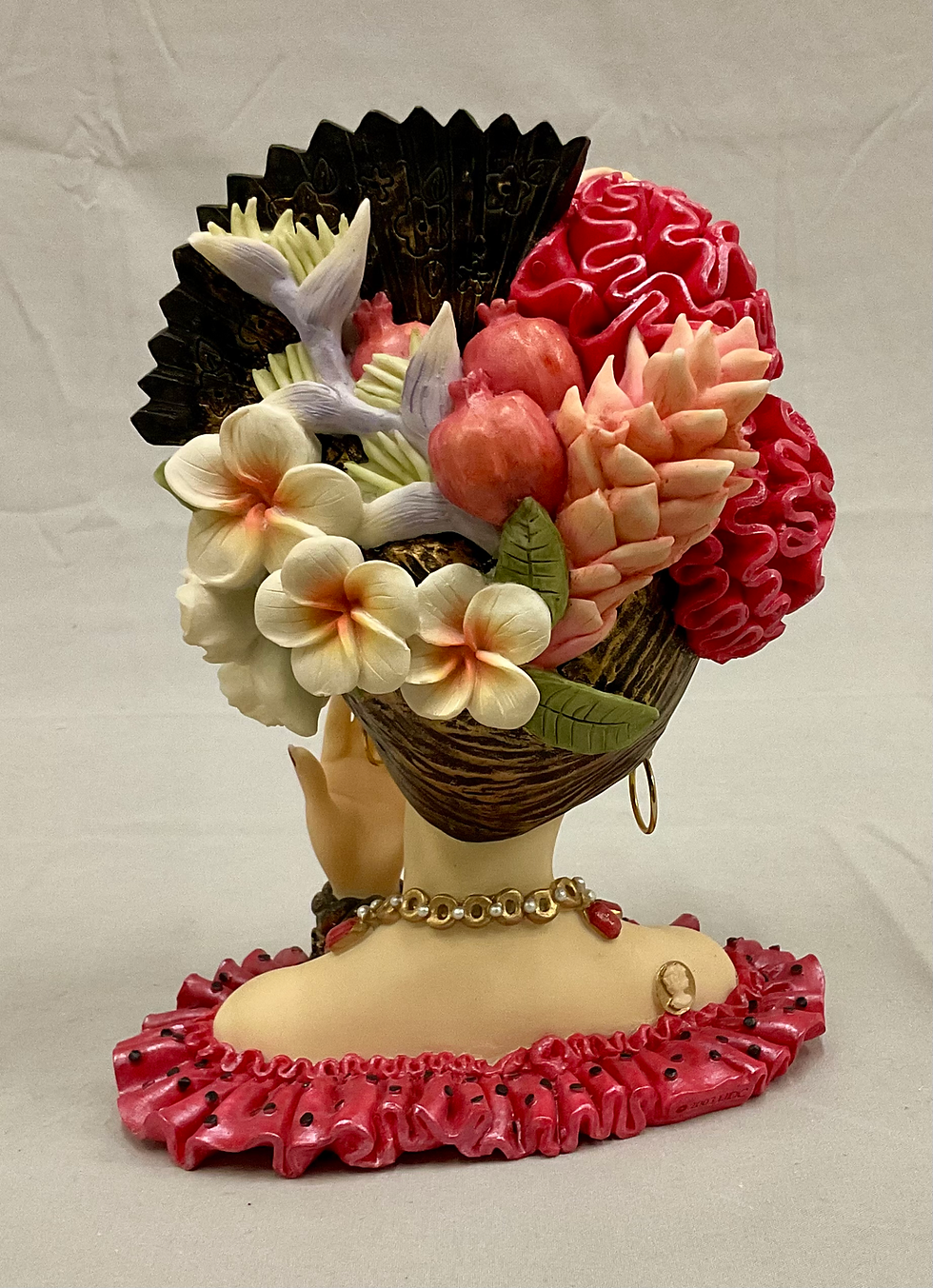 Thumbnail: 2003 Signed Sample Cameo Girls Angeline 1943 “Rhumba Beauty” Head Vase