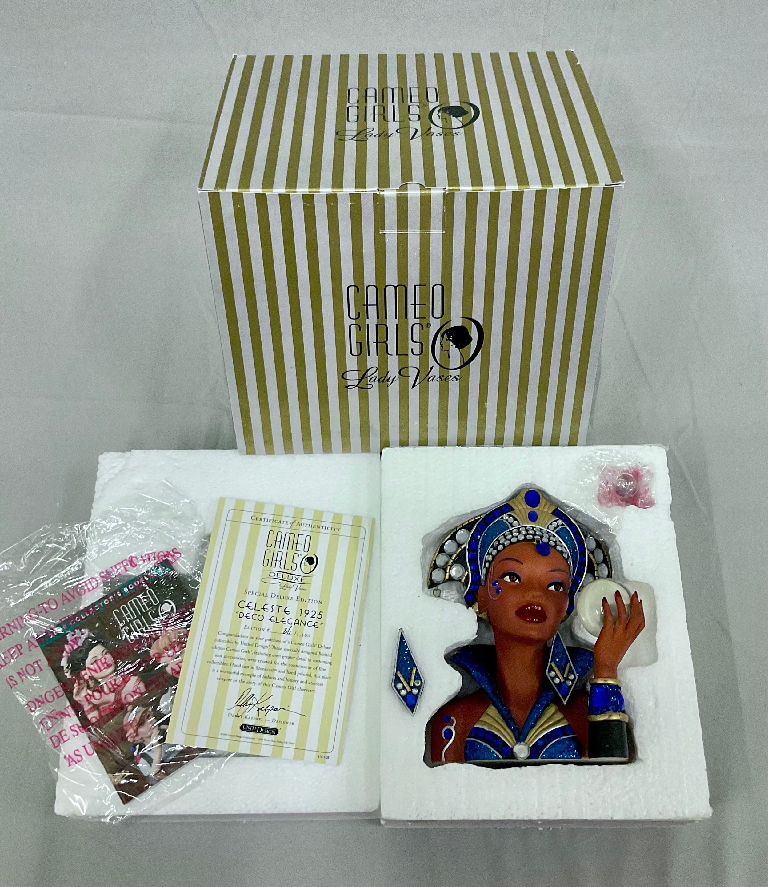 2005 Cameo Girls Celeste 1925 “Deco Elegance” Head Vase