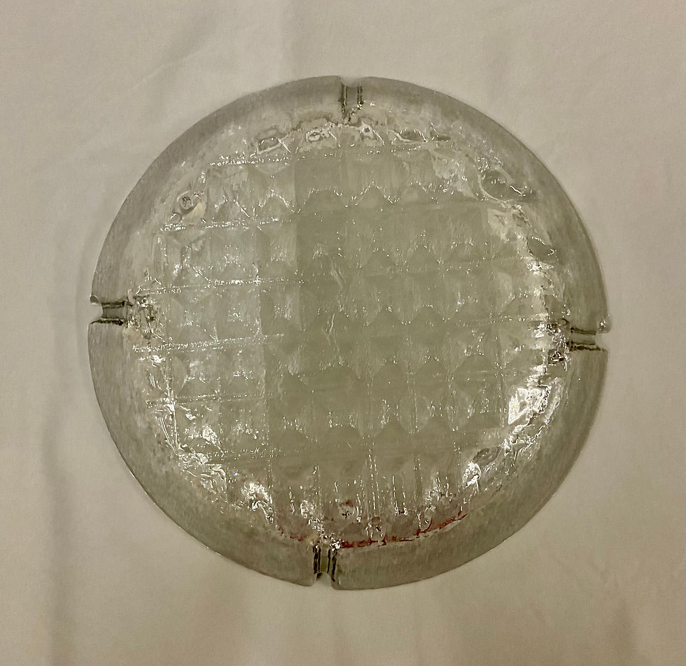Thumbnail: Blenko Glass "Waffle" Ashtray – Crystal (Clear) (#697L)