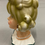 Thumbnail: Unmarked Vintage Lady Head Teen Vase Blonde Ruffle Dress and Pearls