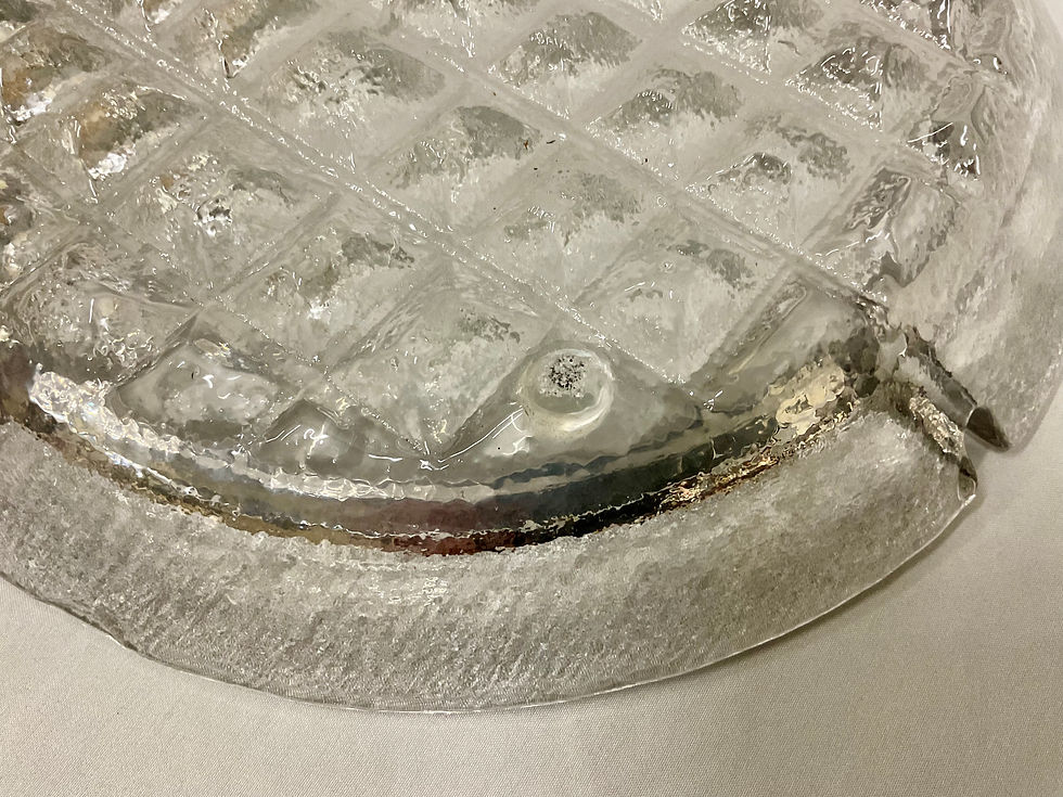 Thumbnail: Blenko Glass "Waffle" Ashtray – Crystal (Clear) (#697L)