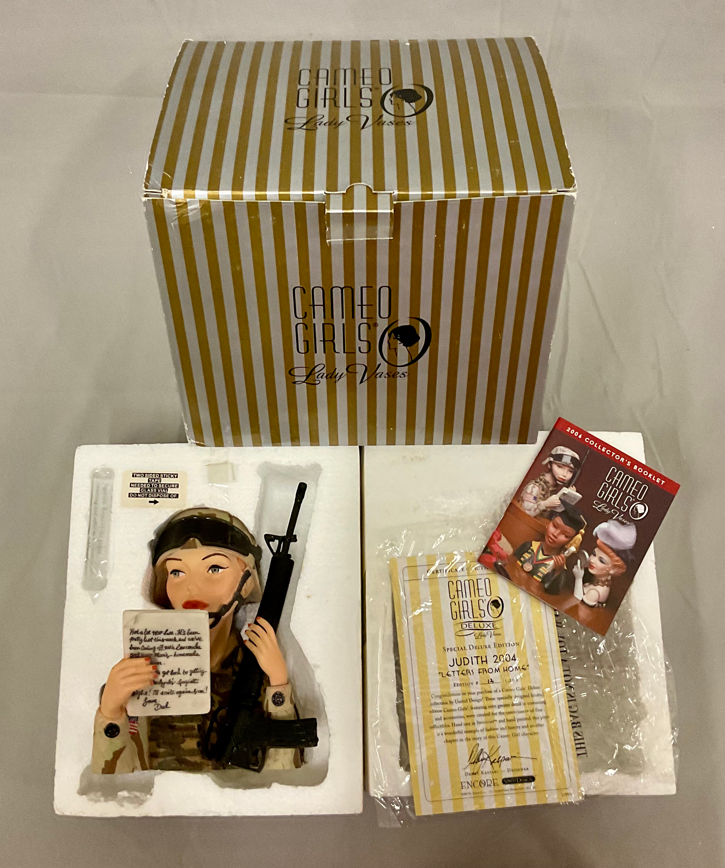 2006 Cameo Girls Judith 2004 “Letter From Home” Head Vase