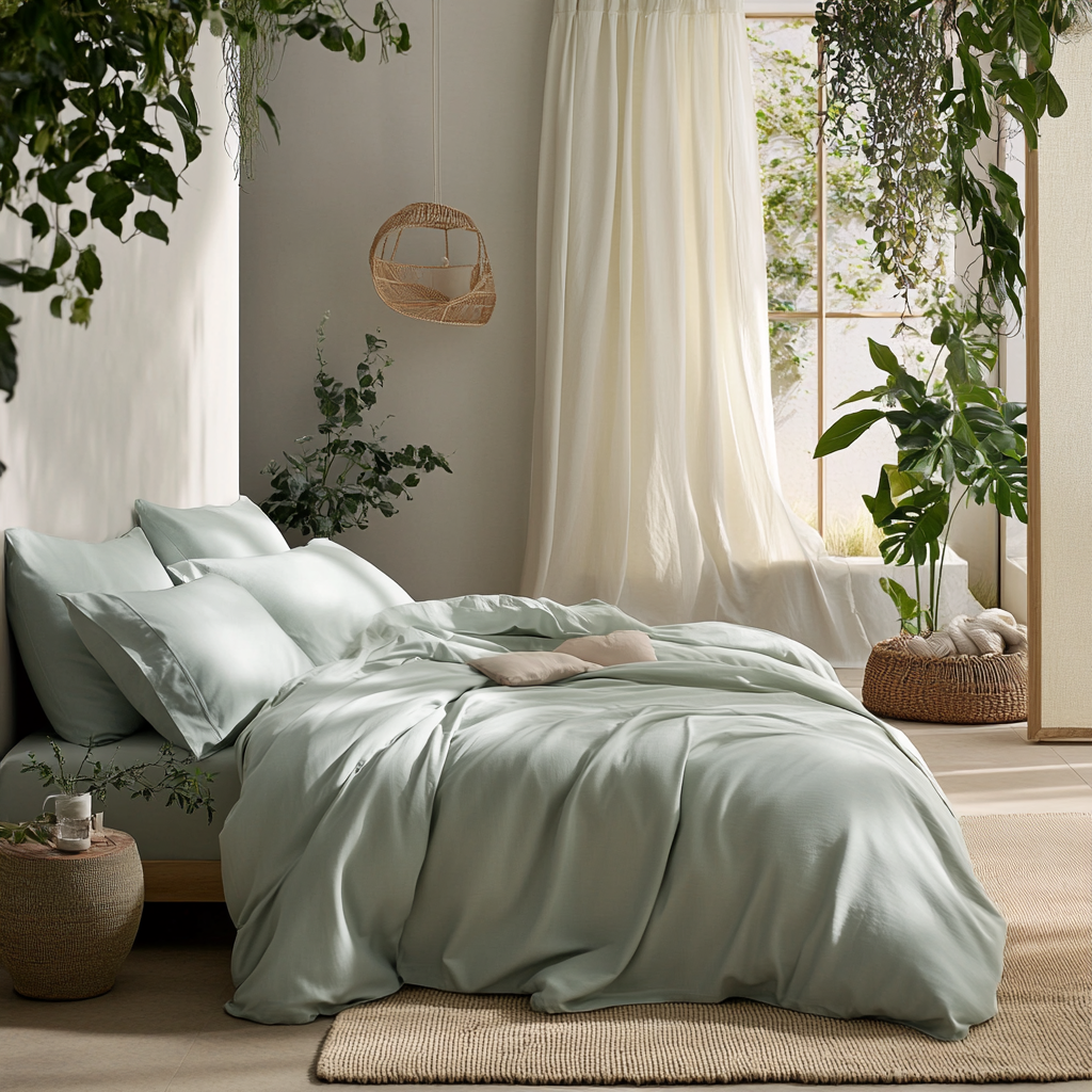 Embroidered Duvet Bamboo Cover Set