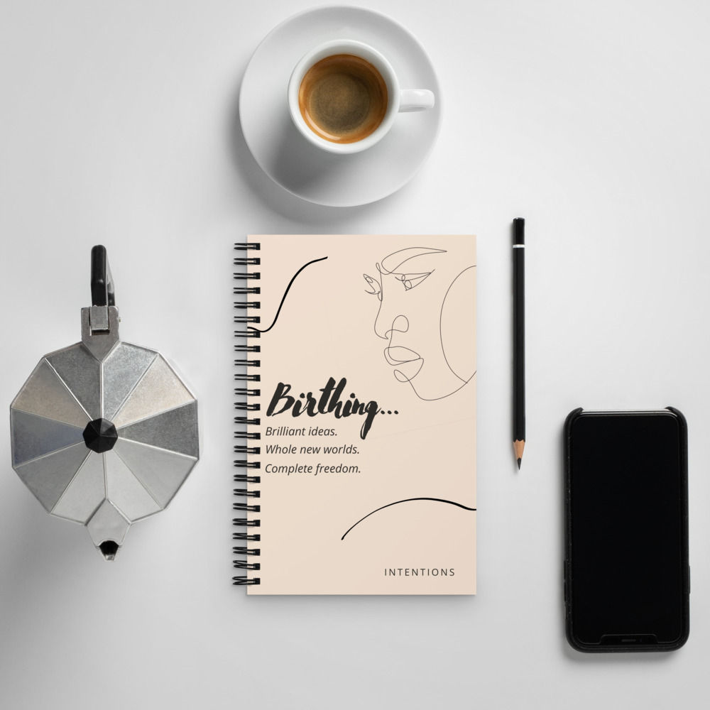 Headfirst, Birthing Freedom Spiral Notebook and Journal in Earth tone