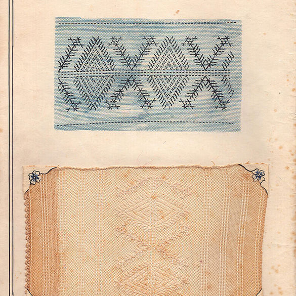 Tulle embroidery traditional craft sketch book