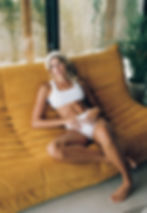 Woman in living room