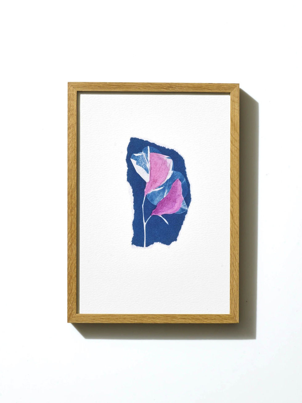 הדפס ממוסגר - פרחים מיובשים בטכניקה מסורתית