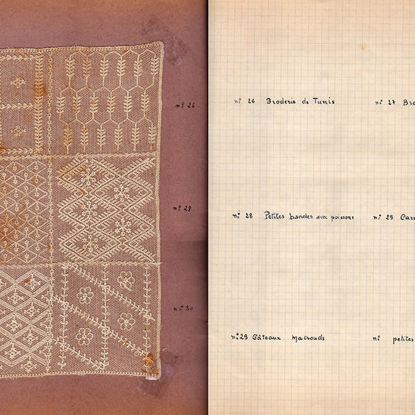 Tulle embroidery traditional craft notebook