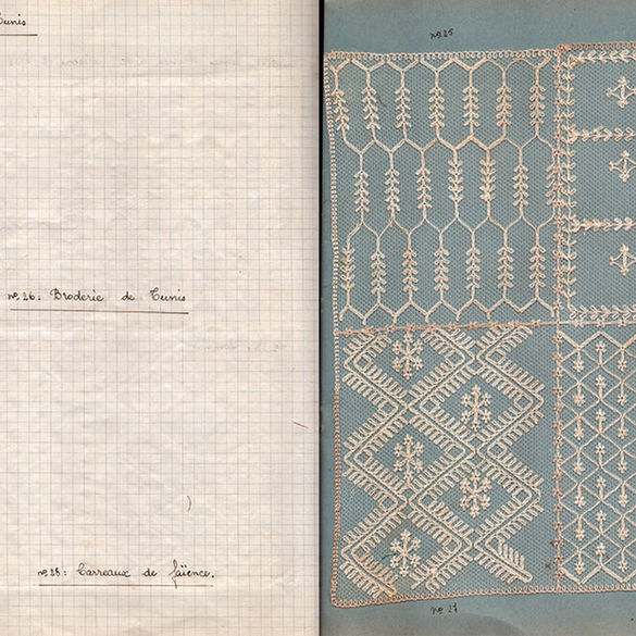 Tulle embroidery traditional craft notebook