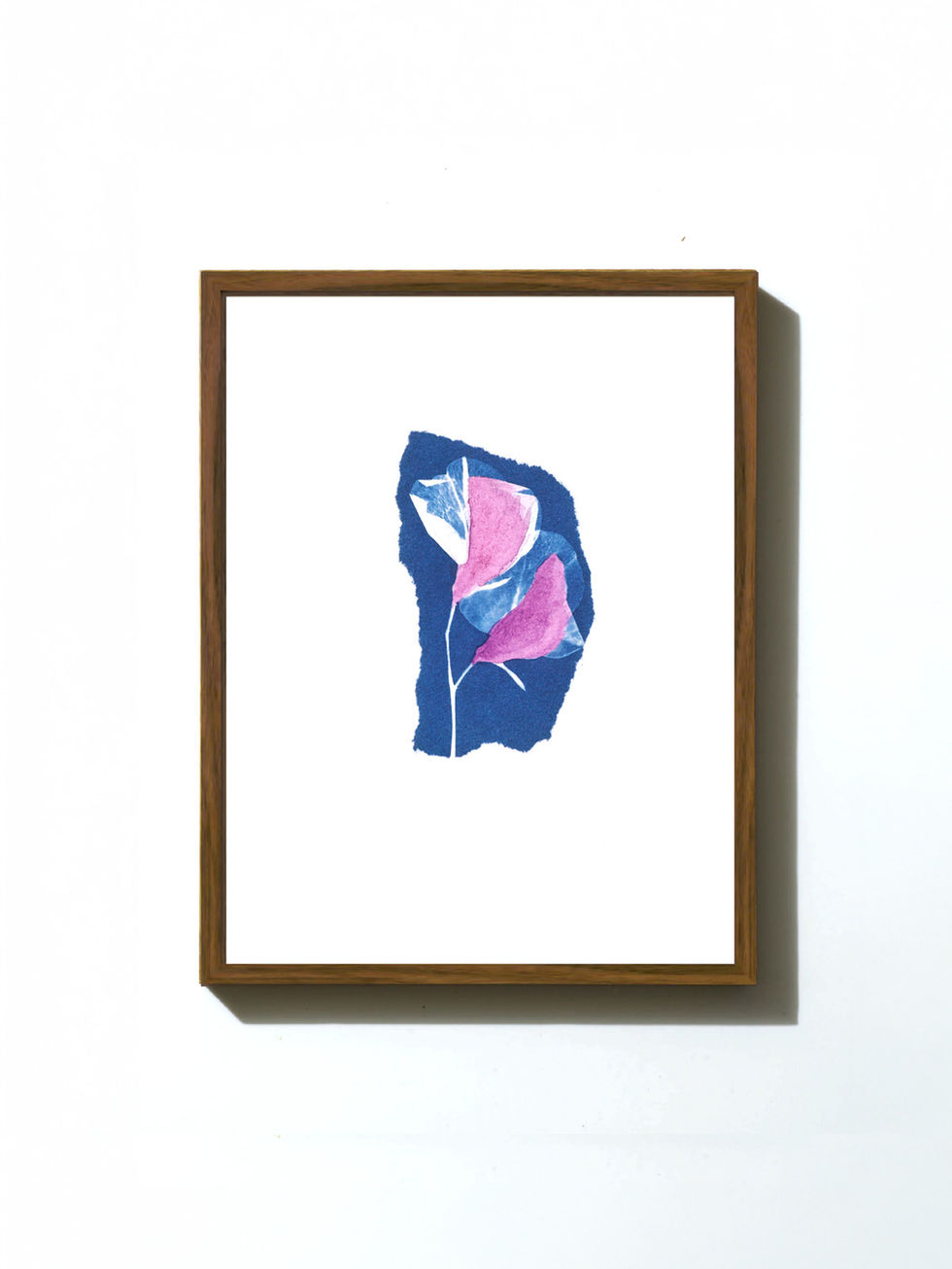 הדפס ממוסגר - פרחים מיובשים בטכניקה מסורתית