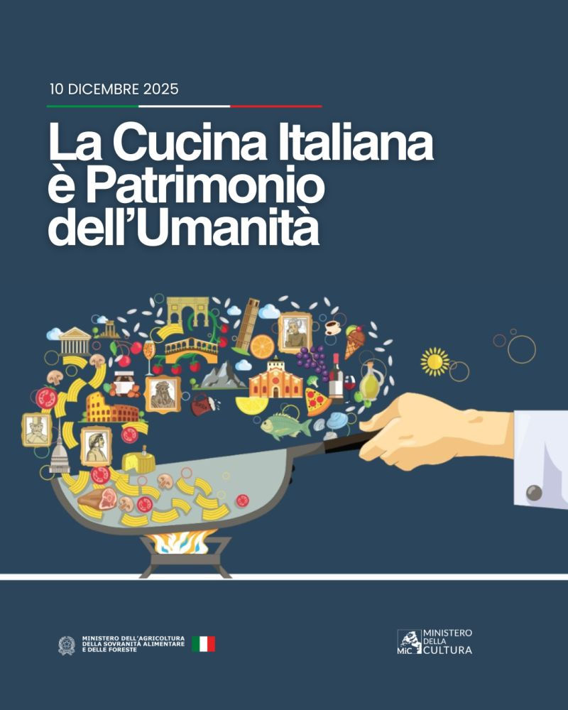 La cucina italiana è diventata patrimonio immateriale dell'umanità