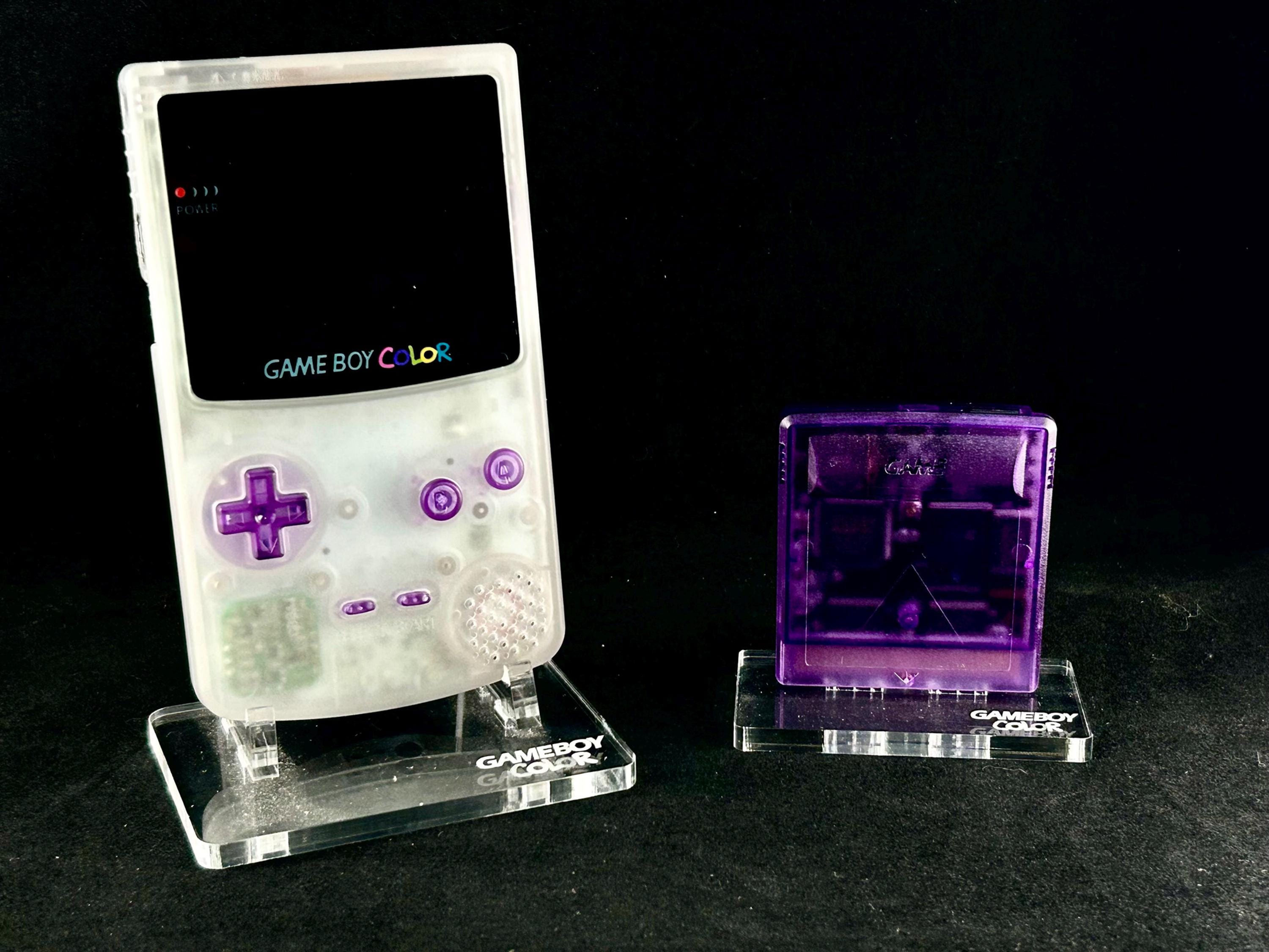 Glow in the dark Game Boy Color with atomic purple Buttons
