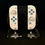 Thumbnail: Custom White Nintendo Joycons with Heaven Blue Heart Buttons