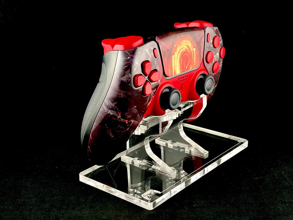 Gates of Hell custom PS5/PC controller with red buttons & face trim