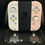 Thumbnail: Custom White and Pink Nintendo Joycons with rainbow hearts & pink accents