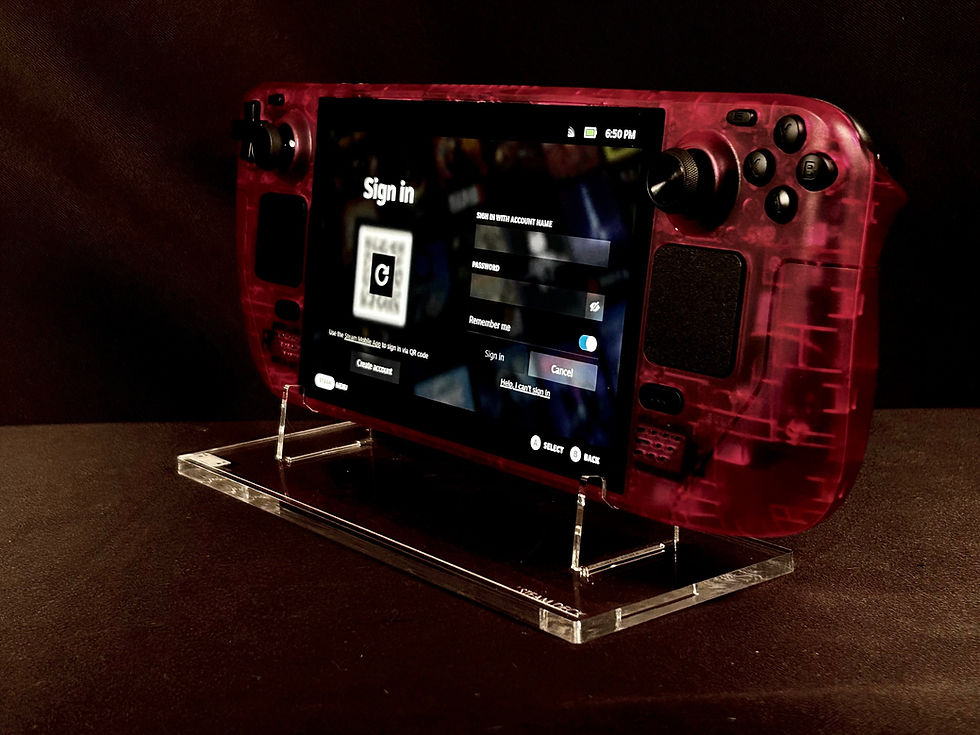 Custom Candy Pink Transparent Steam Deck Bundle