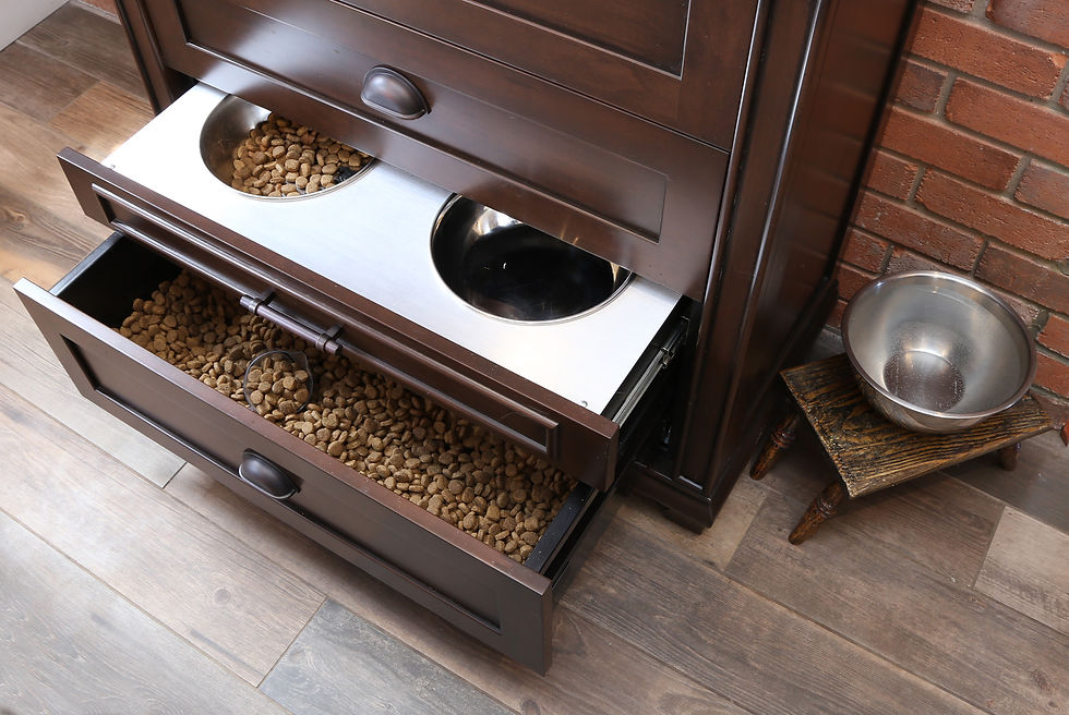 Chestnut Grove Dog Feeding Station, Pet feeding station, dog food cabinet