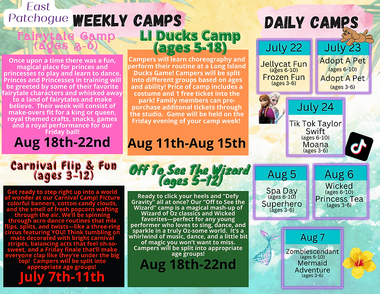 east patchogue themed summer camps