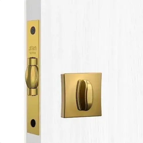 Miniatura: Fechadura 1025 Banheiro Pivotante Quadrada Dourada Gold Stam