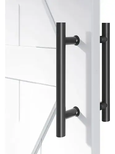 Miniatura: Puxador Porta Pivotante  Quadrado 80cm Aço Inox 304 Preto